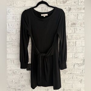 LOFT Black Women's tie wrap dress